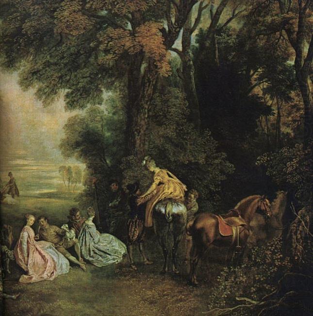 A Halt During the Chase21, WATTEAU, Antoine